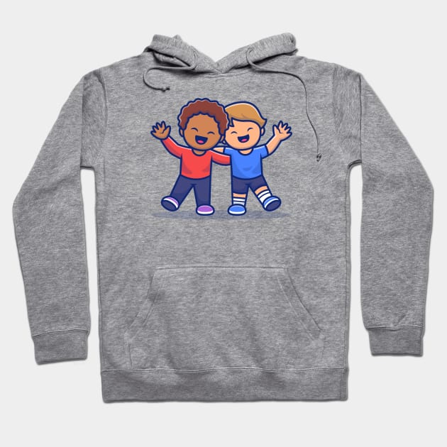 Cute Kid With Different Skin Color Hoodie by Catalyst Labs